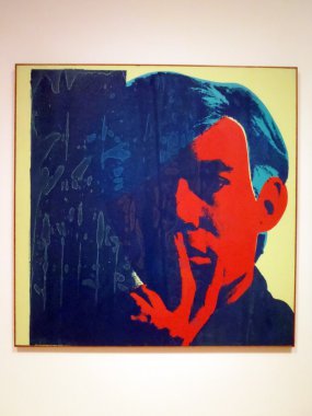 Dünya ünlü sanatçı Andy Warhol öz portre resim