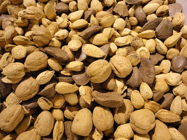 Pile of assorted nuts — Stock Photo, Image