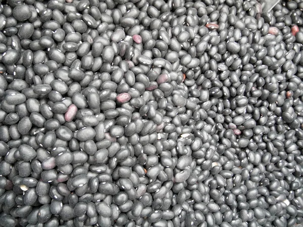 Pile of black beans for background — Stock Photo, Image