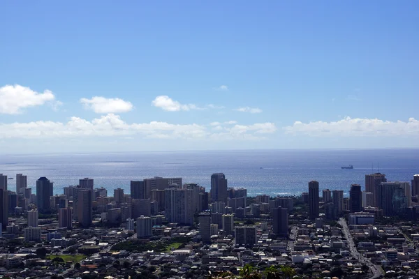 Honolulu stadsbeeld en Stille Oceaan — Stockfoto