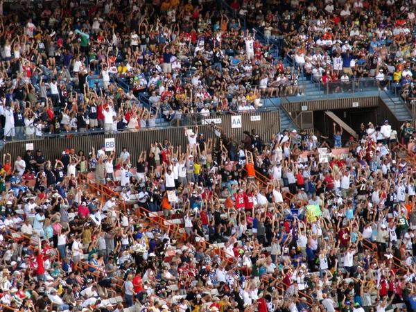 Fans auf der Tribüne winken beim Probowl — Stockfoto