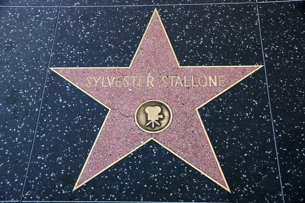Sylvester stallone hvězdu na Hollywoodském chodníku slávy — Stock fotografie