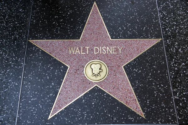 Walt disney's stjärna på hollywood walk av berömmelse — Stockfoto