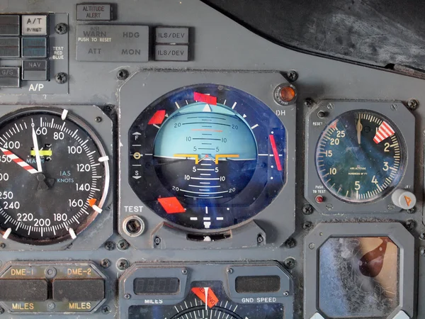 Cockpitausstattung für Düsenflugzeuge — Stockfoto