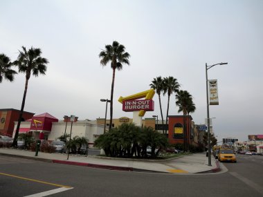 Dış işaret ve -n-out burger Restoran lax yakınında