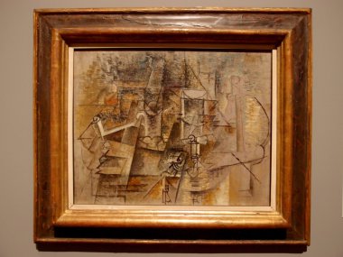 Pablo picasso - fan, boru ve cam, 1911