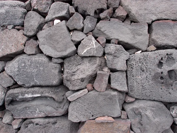 Antigua pared de piedra de lava —  Fotos de Stock