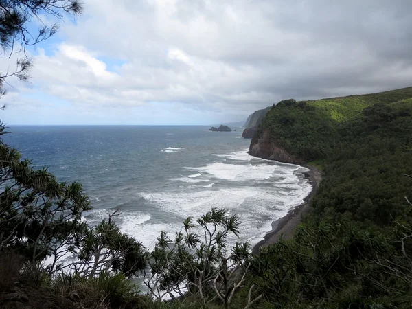 Pololu Valley cliffs and the dramatic northeastern coastline — Stock Photo, Image