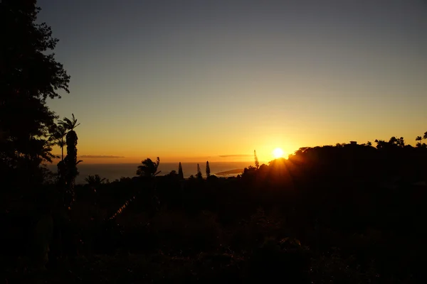 Ηλιοβασίλεμα στην ακτή της Oahu, Χαβάη — Φωτογραφία Αρχείου