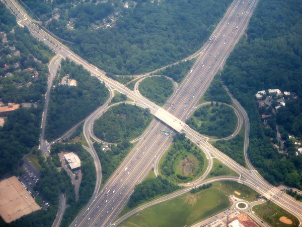 Autostrady koniczyna liść wymiany — Zdjęcie stockowe