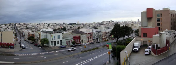 Panorama de paisaje urbano calle Geary San Francisco —  Fotos de Stock