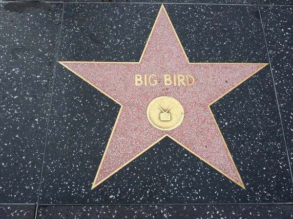 Hollywood Kalifornie Října 2019 Big Bird Sesame Street Hvězda Logem — Stock fotografie