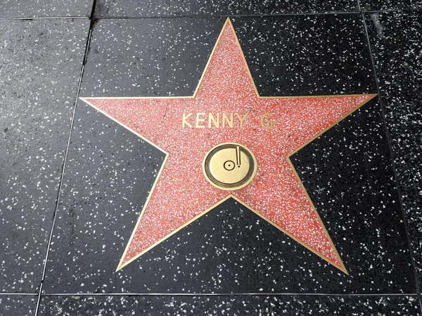 好莱坞 加利福尼亚 2019年10月16日 G在好莱坞步行街上获得创纪录的标志 这颗星位于好莱坞大道上 也是众多明星中的一员 — 图库照片