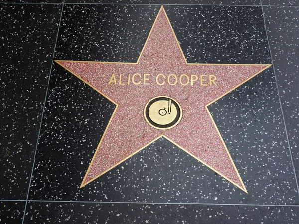 Hollywood California October 2019 Musician Alice Cooper Star Record Logo — Stock Photo, Image