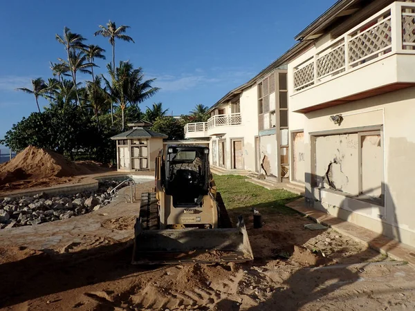 Honolulu December 2014 Broken Kahala Beach House Boarded Windows Filled — Foto Stock