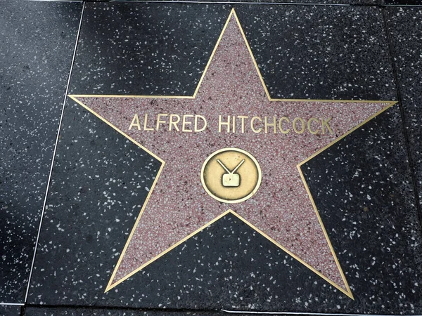 Hollywood California October 2019 Director Alfred Hitchcock Star Logo Hollywood — Zdjęcie stockowe