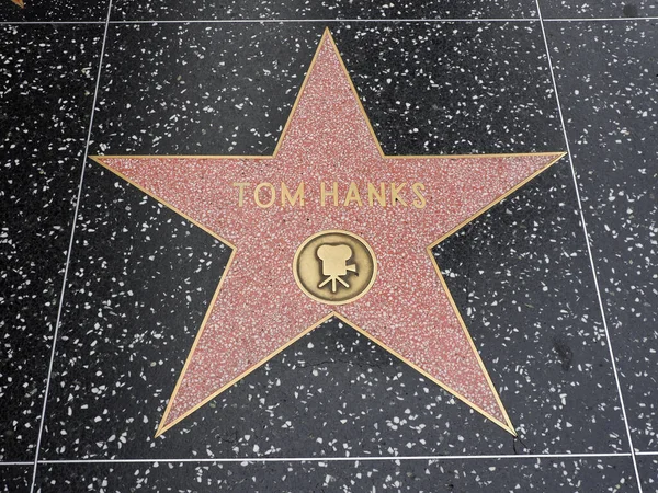Hollywood Kalifornie Října 2019 Herecká Hvězda Toma Hankse Filmovým Logem — Stock fotografie