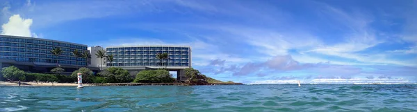 North Shore Hawaii Octubre 2021 Panorámica Las Aguas Rippling Kuilima — Foto de Stock