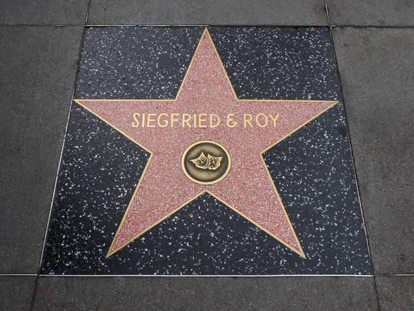 Hollywood California Oktober 2019 Bintang Siegfried Roy Hollywood Walk Fame — Stok Foto