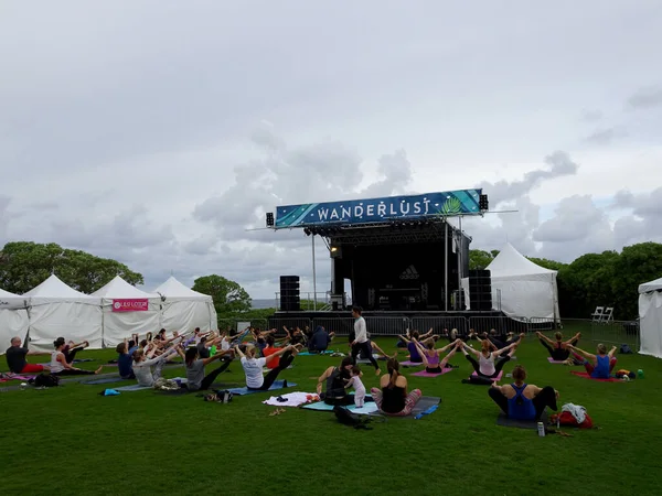 North Shore Χαβάη Φεβρουαρίου 2017 People Upright Seated Angle Pose — Φωτογραφία Αρχείου