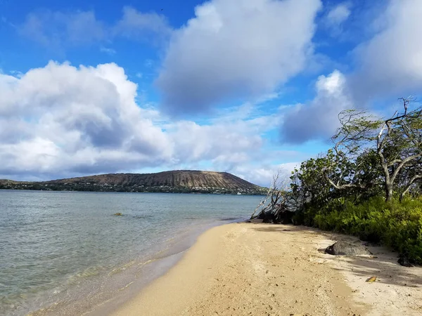 Paiko  Peninsula Beach and Hawaii Kai in the distance on Oahu, Hawaii.