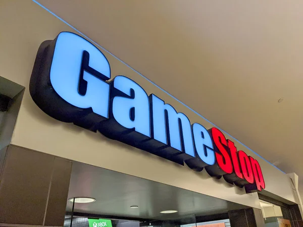 Honolulu July 2021 Gamestop Sign Store Gme Kahala Mall Shopping — Fotografia de Stock