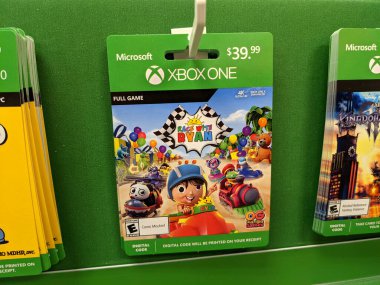 Honolulu - 21 Eylül 2019: Ryan Full Game Dijital Kodu ile Xbox One Race.