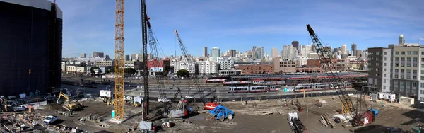 San Francisco Febuary 2008 Construção Máquinas Pessoas Trabalha Canteiro Obras — Fotografia de Stock