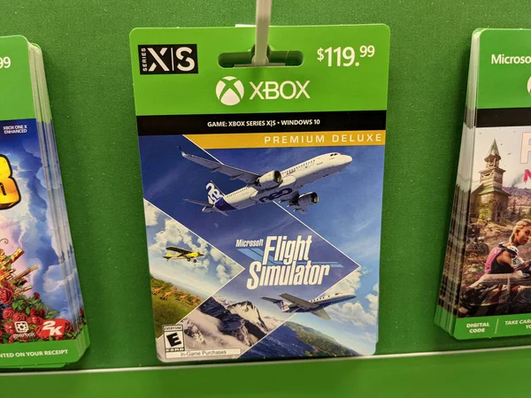 Honolulu September 2021 Microsoft Flight Simulator Premium Deluxe Game Xbox — Stock Photo, Image