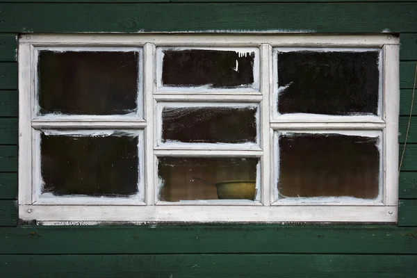 白木窗户 — 图库照片