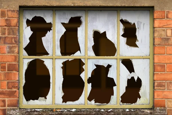 Σπασμένα παράθυρα — Φωτογραφία Αρχείου
