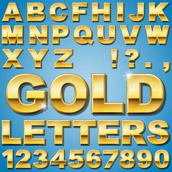 Gold Letters — Stock Vector