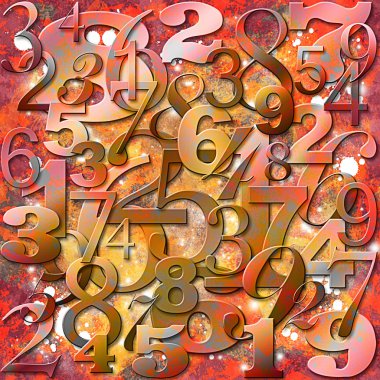 Background with Numbers clipart