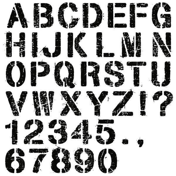 Stencil Letters and Numbers