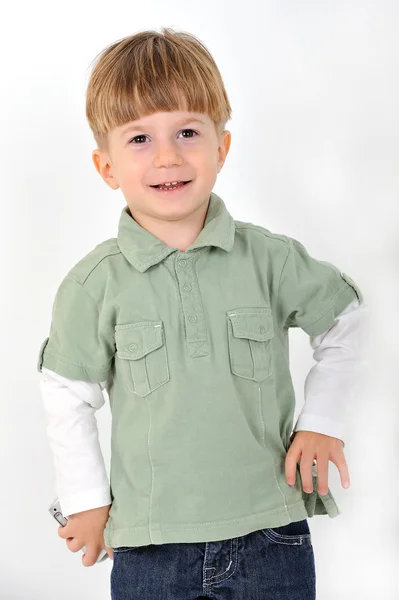 Boy on white background — Stock Photo, Image