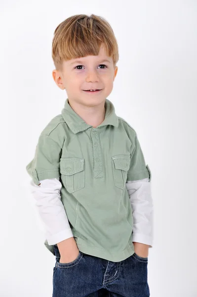 Boy with hands in pockets — Stock Photo, Image