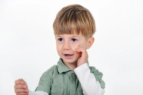 Ler pojke — Stockfoto