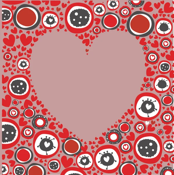 Background with heart — Stock Vector