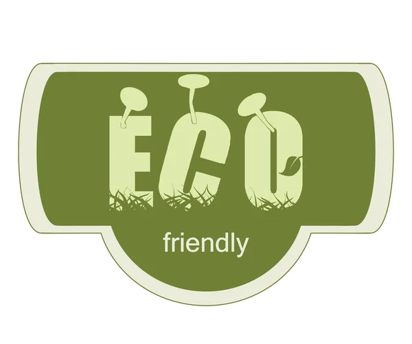 Etiqueta alimentaria ecológica — Archivo Imágenes Vectoriales