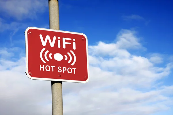 WiFi etkin nokta işareti — Stok fotoğraf