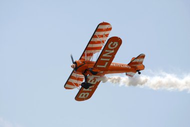 Biplane at an airshow clipart