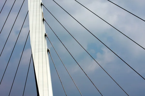 Bridge support and cables — Stock Photo, Image