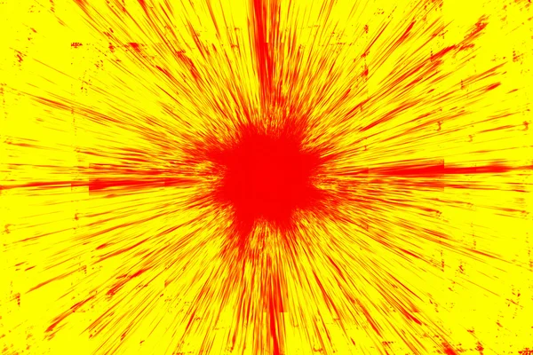 Rode en gele grunge explosie — Stockfoto