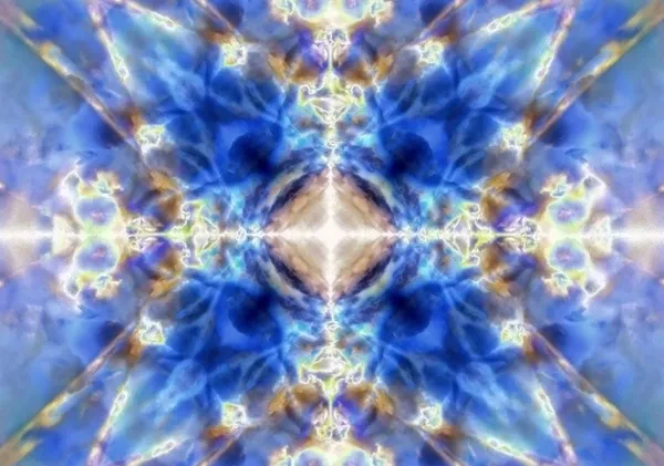 Blauer Kaleidoskop-Hintergrund — Stockfoto