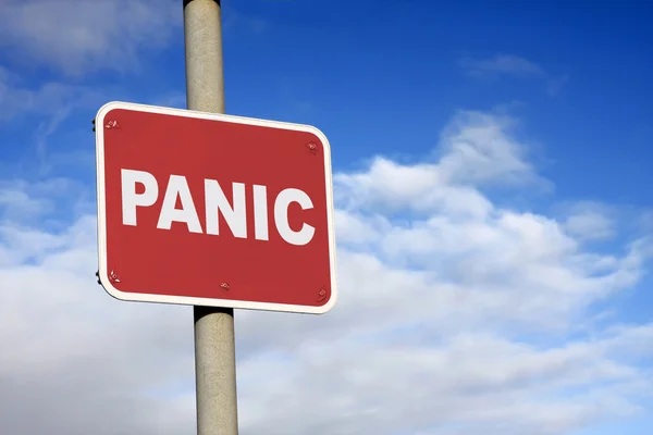 Signo de pánico rojo —  Fotos de Stock