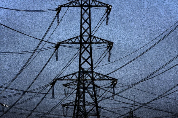 Pylons and cables — Stock Photo, Image