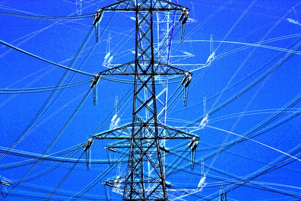 Pylons and cables — Stock Photo, Image