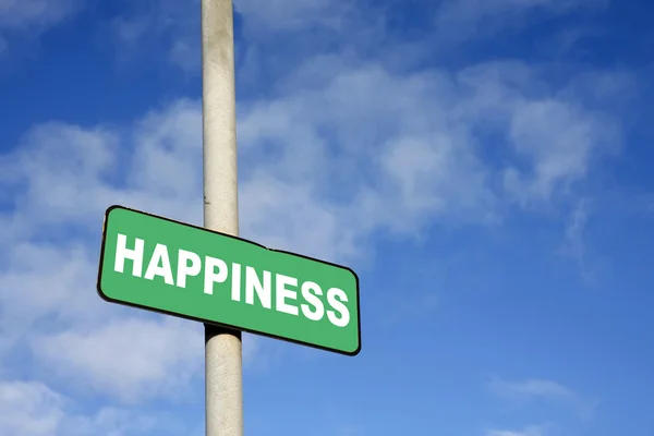 Green happiness sign — Stock Photo, Image