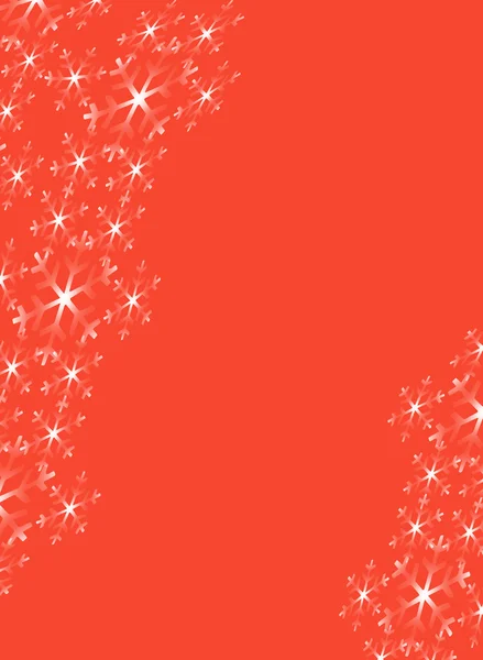 Snöflinga jul bakgrund, röd — Stockfoto