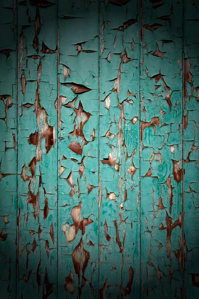 Green peeling paint with spotlight — Stock Photo, Image